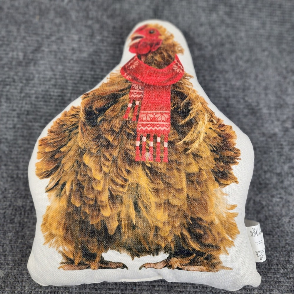 RED SHED Farmhouse‎ Style Chicken Accent Pillow 18 X 14.2 Inches